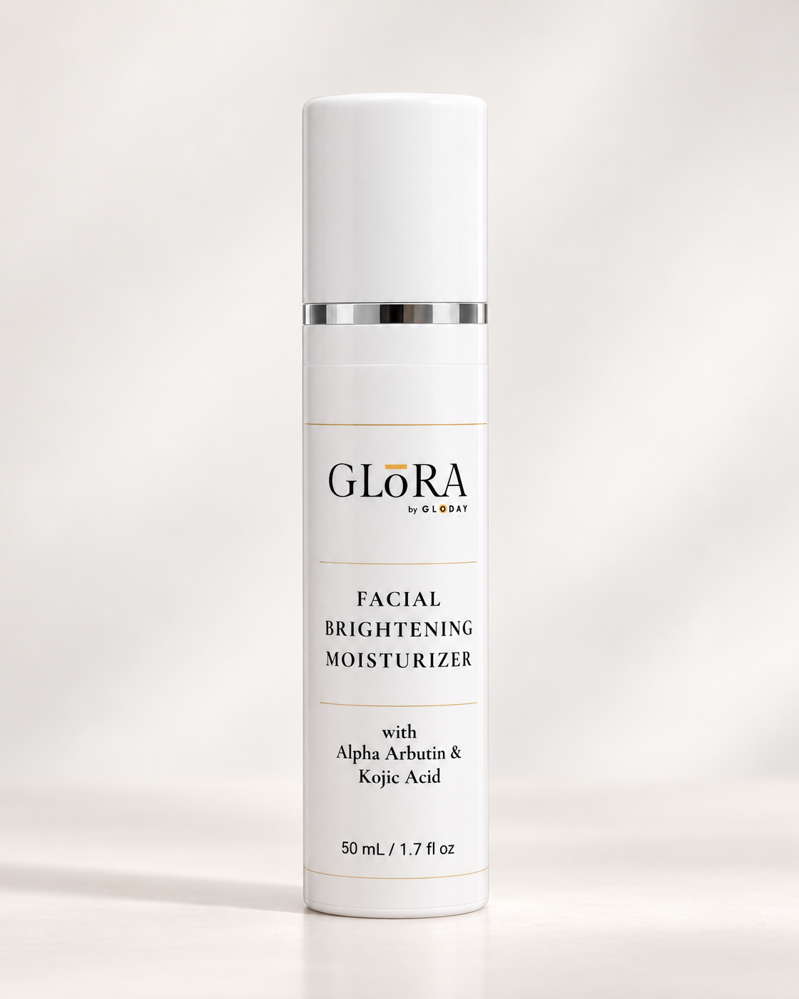 GLORA Facial Brightening Moisturizer with alpha-arbutin and kojic acid, 50 mL